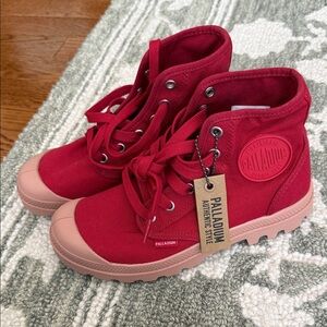 NWT Palladium Cherry Red Boots